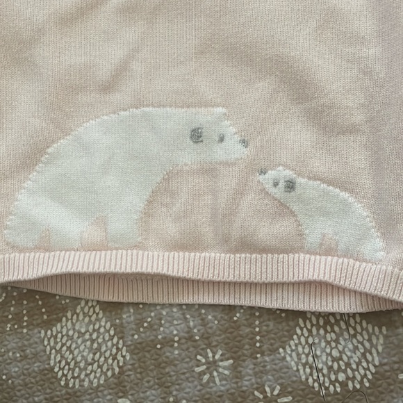 The Little White Company Pink Polar Bear Sweater - Picture 2 of 5